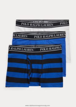 sztreccs pamut boxeralsó 3 db 2680486415 gyerekek Ralph Lauren fehér/fekete kék szaturnusz