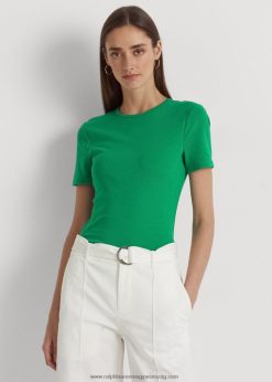 sztreccs pamut póló 2680483989 nők Ralph Lauren pálmafa levél