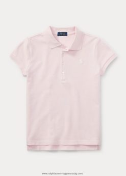 sztreccs pamuthálós pólóing 2680487040 gyerekek Ralph Lauren rózsaszín