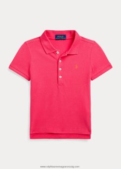 sztreccs pamuthálós pólóing 2680489937 gyerekek Ralph Lauren élénk rózsaszín