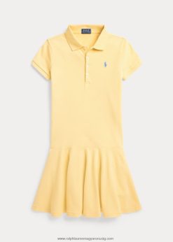 sztreccs pamuthálós pólóruha 2680487034 gyerekek Ralph Lauren kukorica sárga