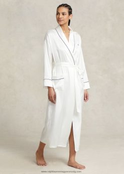 sztreccs selyem fürdőköpeny 2680483016 nők Ralph Lauren ekrü