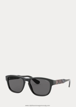 tartán főiskolai napszemüveg 2680482784 férfiak Ralph Lauren fényes fekete tartánnal