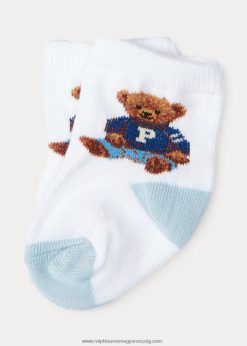 teddy bear crew zokni 26804810040 baba Ralph Lauren fehér