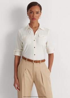 tekercses ujjú ing 2680489152 nők Ralph Lauren mascarpone krém