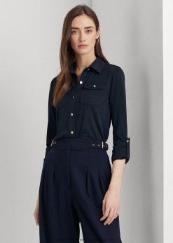 tekercses ujjú ing 2680489153 nők Ralph Lauren haditengerészet