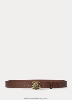 tigriscsatos bőröv 2680482549 férfiak Ralph Lauren barna