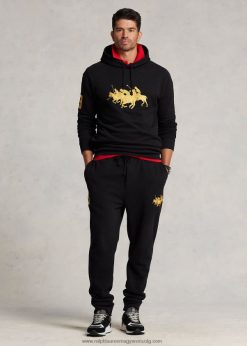 tripla póni gyapjú jogger nadrág 2680481899 férfiak Ralph Lauren fekete