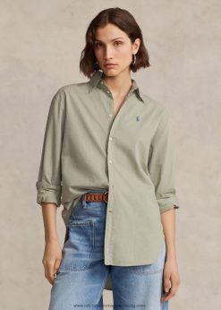 túlméretes pamut twill ing 2680483156 nők Ralph Lauren zöldkő