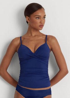 túlterhelt tankini 2680484213 nők Ralph Lauren zafír