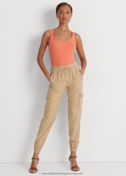 twill cargo bokanadrág 2680484292 nők Ralph Lauren nyírfa cser