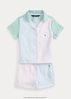 twill szórakoztató alvó készlet 2680487310 gyerekek Ralph Lauren oxford multi