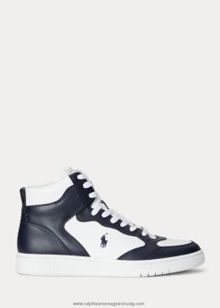 udvari bőr magasszárú tornacipő 2680482201 férfiak Ralph Lauren