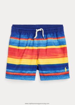 utazó úszónadrág 2680485855 gyerekek Ralph Lauren kék/sárga csík