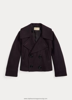 vágott gyapjú-keverék melton páva 2680483672 nők Ralph Lauren haditengerészet