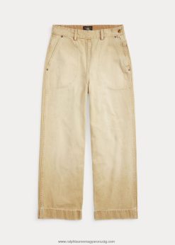 vágott pamutvászon nadrág 2680483645 nők Ralph Lauren khaki
