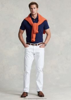 varik vékony egyenes farmer 268048374 férfiak Ralph Lauren fehér