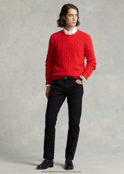 varik vékony egyenes farmer 268048409 férfiak Ralph Lauren fekete nyúlik