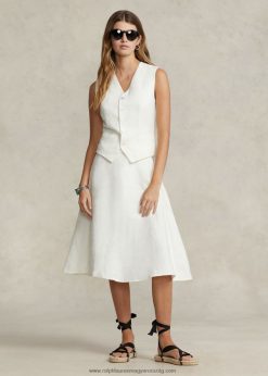 vászon egy vonalú szoknya 2680482931 nők Ralph Lauren nevis