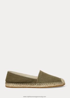vászon espadrill 2680484984 nők Ralph Lauren olajbogyó szürkés