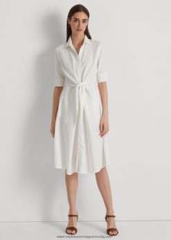 vászon ingruha 2680484074 nők Ralph Lauren fehér