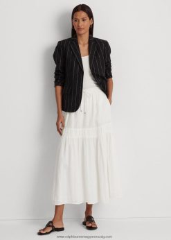 vászon lépcsős maxiszoknya 2680483876 nők Ralph Lauren fehér