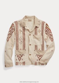 vászon-pamut ingkabát 2680488703 férfiak Ralph Lauren kő multi