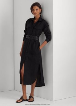 vászonkeverék ingruha 2680483883 nők Ralph Lauren fekete