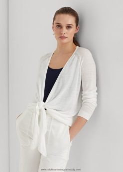 vászonkeverék pulóver 2680484337 nők Ralph Lauren fehér