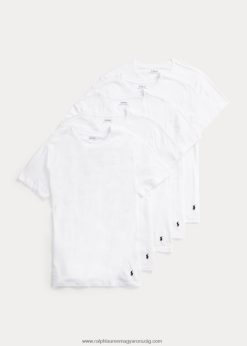 vékony pamut nyakú alsóing 5 db 2680488547 férfiak Ralph Lauren fehér