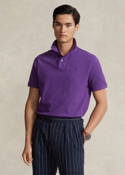 vékony szabású hálós póló 26804837 férfiak Ralph Lauren paloma purple/navy