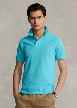 vékony szabású hálós póló 2680488366 férfiak Ralph Lauren vakáció kék