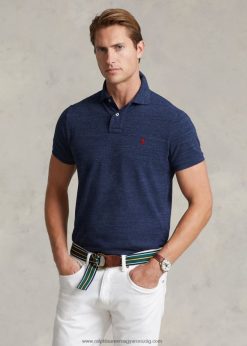 vékony szabású hálós póló 2680488 férfiak Ralph Lauren klasszikus királyi hanga