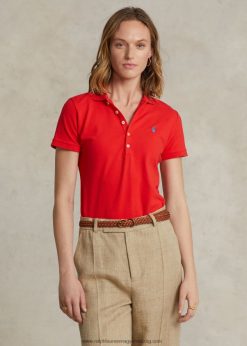 vékony szabású sztreccs póló 2680483247 nők Ralph Lauren szirom rózsa