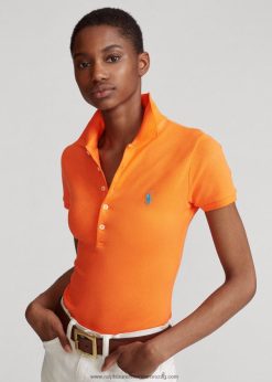 vékony szabású sztreccs póló 2680483250 nők Ralph Lauren üdülő narancs