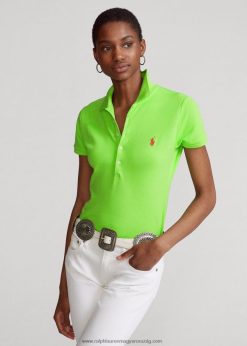 vékony szabású sztreccs póló 2680483254 nők Ralph Lauren kiwi lime