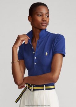 vékony szabású sztreccs póló 2680483266 nők Ralph Lauren ősz királyi