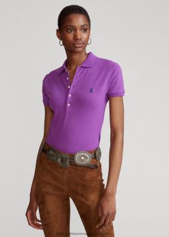 vékony szabású sztreccs póló 2680483269 nők Ralph Lauren paloma lila