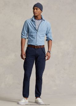 vékony szabású vászon cargo nadrág 268048504 férfiak Ralph Lauren repülő haditengerészet