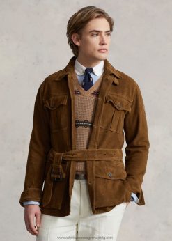 velúr öves használati kabát 2680481210 férfiak Ralph Lauren Smith Brown
