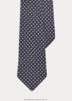 vintage ihletésű takaros selyem nyakkendő 2680482506 férfiak Ralph Lauren haditengerészet