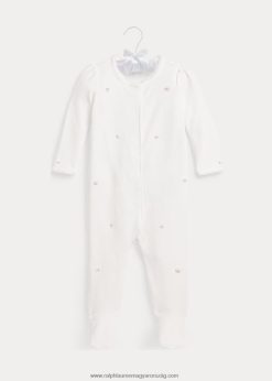 virágos biopamut kezeslábas 2680487751 baba Ralph Lauren fehér