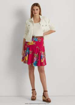 virágos georgette szoknya 2680483881 nők Ralph Lauren rózsaszín multi