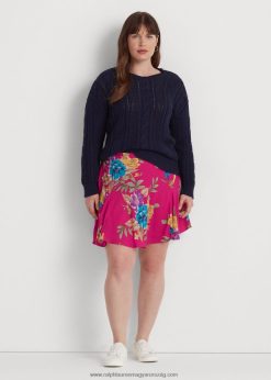 virágos georgette szoknya 2680484563 nők Ralph Lauren rózsaszín multi