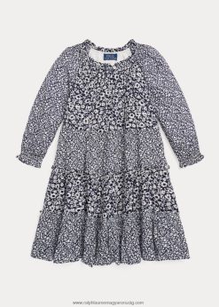 virágos lépcsőzetes gézruha 2680487458 gyerekek Ralph Lauren chloe/camille virágos