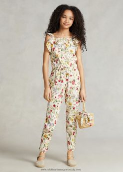 virágos pamut batiszt jumpsuit 2680486723 gyerekek Ralph Lauren virágos eper