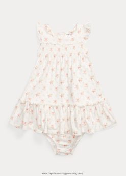 virágos pamut dzsörzé ruha & bloomer 26804810033 baba Ralph Lauren etta virágos