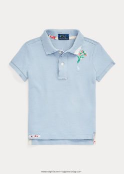 virágos pamuthálós pólóing 2680486846 gyerekek Ralph Lauren birtok kék