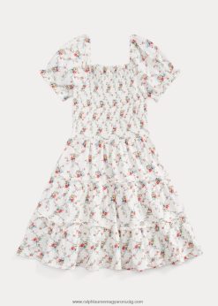 virágos smocked pamut dzsörzé ruha 2680489965 gyerekek Ralph Lauren Márta virágos