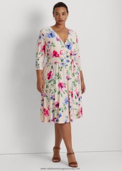 virágos surplice jersey ruha 2680484672 nők Ralph Lauren rózsaszín multi